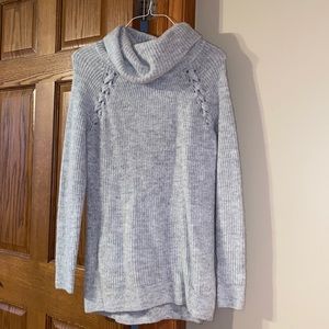 Hollister Gray Sweater Dress Turtle Mock Neck